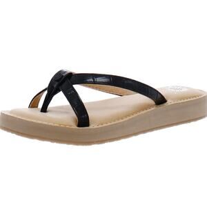 Yellow Box 'Aesy' SZ 9 Women's Criss-Cross Strappy Sandal Black Platform Thong